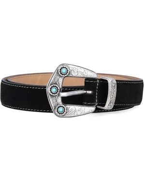 Fabrizio Mancini Ceinture En Cuir À Ornements - White