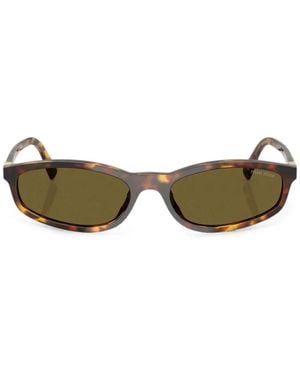 Miu Miu Regard Tortoiseshell-Effect Sunglasses - Green