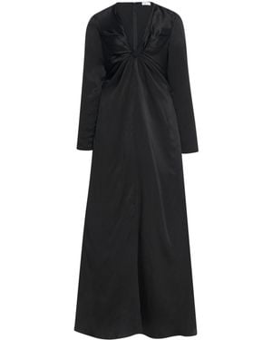 Rosetta Getty Twist-Detail Long-Sleeve Maxi Dress - Black