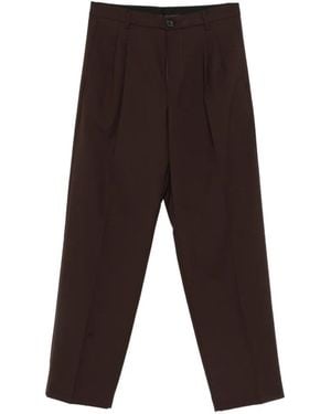 Amaranto Pleated Tailored Trousers - White