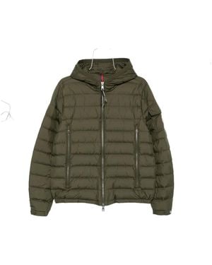Moncler Galion Hooded Quilted Jacket - Green