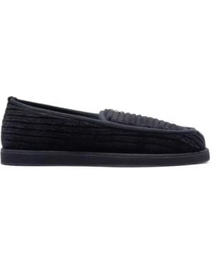 Chrome Hearts Dagger Ribbed Loafers - Black