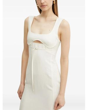 Patrizia Pepe Cut-Out Mini Dress - White