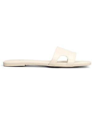 Marc Ellis Emi Logo-Embossed Cut-Out Sandals - White