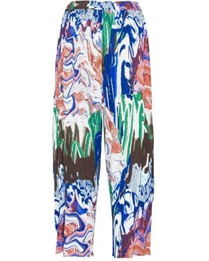Henrik Vibskov Graphic-Print Pants - Blue