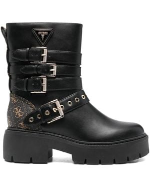 Guess Botas biker con tacón de 55 mm - Negro