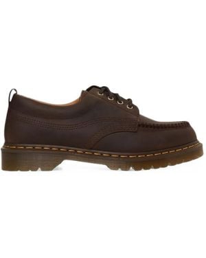 Dr. Martens Lowell 4 Eye Leather Trainers - Brown