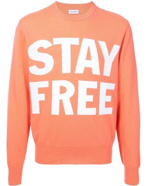 Honey Fucking Dijon Stay Free Print Sweatshirt - Pink