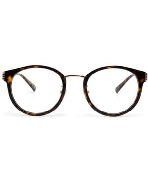 Gucci Tortoiseshell-Effect Round-Frame Glasses - Brown