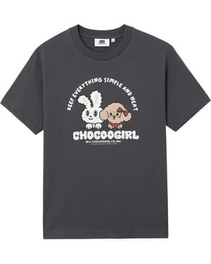 Chocoolate Printed T-Shirt - Grey