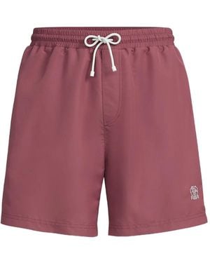 Brunello Cucinelli Drawstring Swim Shorts - Red