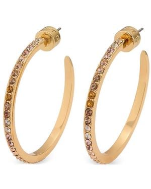 Kurt Geiger Crystal-Embellished Hoop Earrings - Metallic