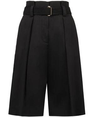 Agnona Shorts Con Cintura - Nero