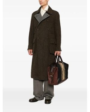 K'ANG Double-Breasted Reversible Coat - Black