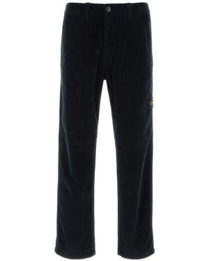 Stone Island 3100059 Organic-Cotton Corduroy 800 Chino Trousers - Black