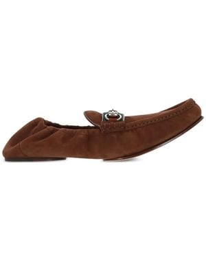Gucci Suede Loafers - Brown