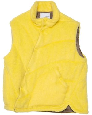 Yoshio Kubo Quilted Wool Vest - Yellow