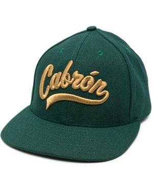 Willy Chavarria Embroidered Flat-Peak Cap - Green