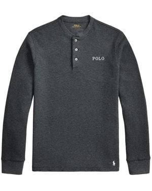 Polo Ralph Lauren Waffle-Knit Pyjama Top - Grey