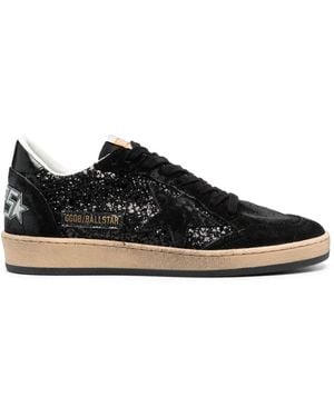 Golden Goose Ball Star All Star Glitter Leather-blend Trainers - Black
