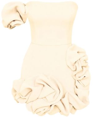 POST MERIDIEM One-Shoulder Ruffled Mini Dress - Natural