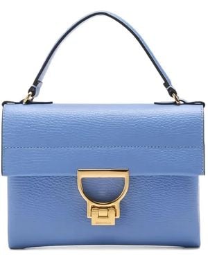 Coccinelle Top-handle clasp shoulder bag - Azul