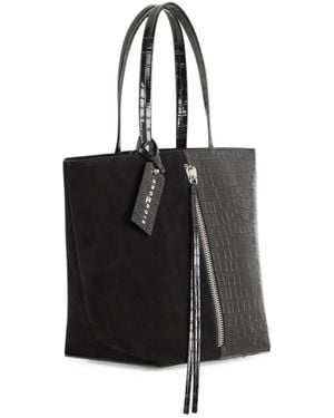 John Richmond Tote Bag Mit Kroko-Effekt - Schwarz