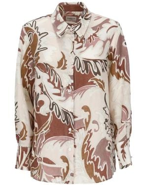Marella Camisa Con Motivo Abstracto - Blanco