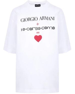 Giorgio Armani X 10 Corso Como Katoenen T-Shirt - Wit