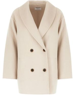 The Dynamis Studio Double-Breasted Shawl-Lapel Jacket - Natural