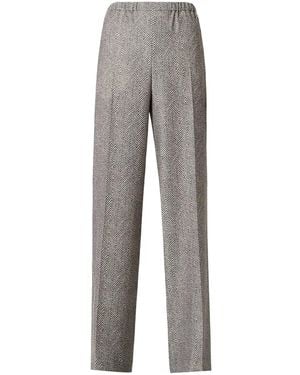 Emporio Armani Elasticated-waistband Herringbone Shorts - Gray
