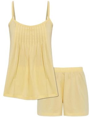 Hanro Juliet Pleated Pajamas - Yellow