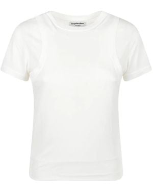 LA PISCINE Layered-Detail T-Shirt - White