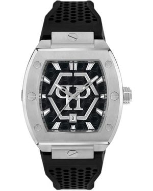 Philipp Plein The Hexagon Phantom Tonneau-Case 44Mm Watch - Black