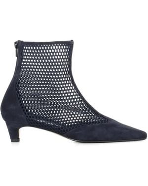 Antonio Barbato Maestri Veneziani Mesh-Panelled Suede Boots - Blue