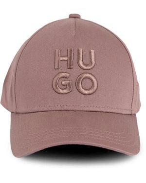 HUGO Logo-Embroidered Baseball Cap - Roze