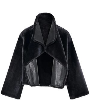 Yves Salomon Lacon Reversible Shearling Jacket - Black