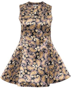 JW Anderson Paisley-Print Mini Dress - Black