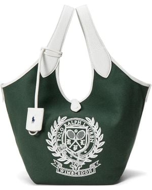 Polo Ralph Lauren Wimbledon Polo Play Canvas Tote Bag - Green
