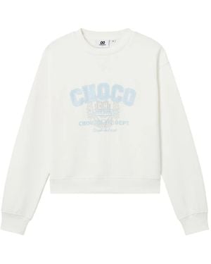 Chocoolate Logo-Print Sweatshirt - White