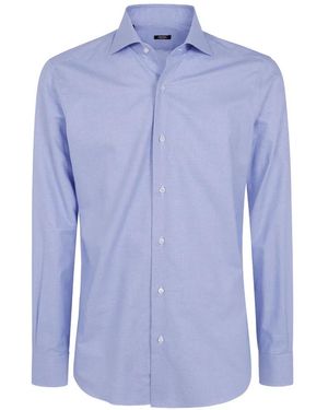 Barba Napoli Chemise En Coton - Blue