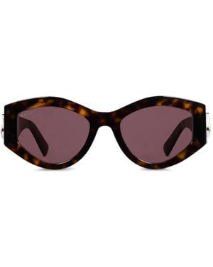 Gucci Oval-Frame Tortoiseshell Sunglasses - Purple