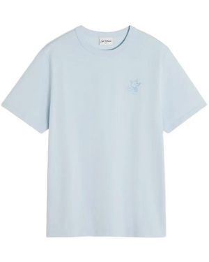 Café Kitsuné Barista Fox Relax Logo-Embroidered T-Shirt - Blue