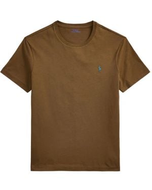 Polo Ralph Lauren Embroidered-Logo T-Shirt - Brown