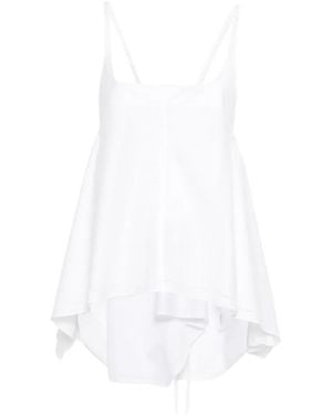 Low Classic Shirt Met Strikdetail - Wit