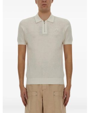 Moose Knuckles Short-Sleeve Polo Shirt - White