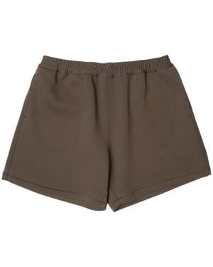 Yoshio Kubo Elasticated-Waistband Shorts - Brown