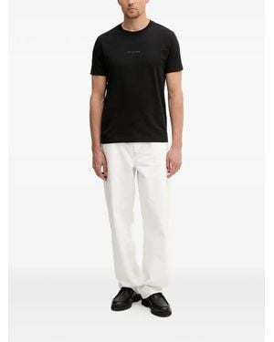 Trussardi Logo-Print Short-Sleeve T-Shirt - Black