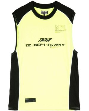 Izzue Contrasting Printed Tank Vest - Yellow