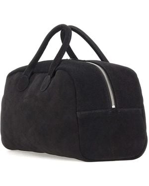 Marge Sherwood Soft Bowling Suede Tote Bag - Black